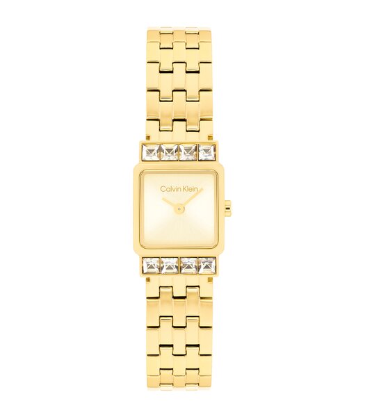 Horloge CALVIN KLEIN WATCHES POISE Dames 25100162 Analoog Behuizing MINERAAL Geelgoud Bracelette Staal Geelgoudkleurig Etanchéiteiten 3BAR