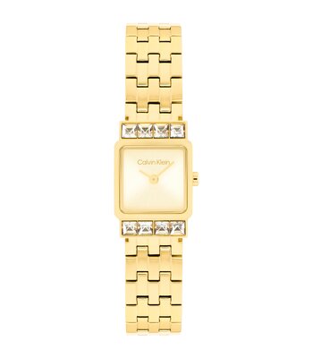 Horloge CALVIN KLEIN WATCHES POISE Dames 25100162 Analoog Behuizing MINERAAL Geelgoud Bracelette Staal Geelgoudkleurig Etanchéiteiten 3BAR