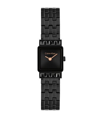 Horloge CALVIN KLEIN WATCHES POISE Dames 25100163 Analoog Behuizing MINERAAL Zwart Bracelette Staal Zwart Etanchéiteiten 3BAR