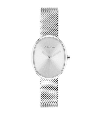 Horloge CALVIN KLEIN WATCHES EUPHORIA Dames 25100173 Analoog Behuizing MINERAAL Zilverkleurig Bracelette Roestvrij staal Staal Etanchéiteiten 3BAR