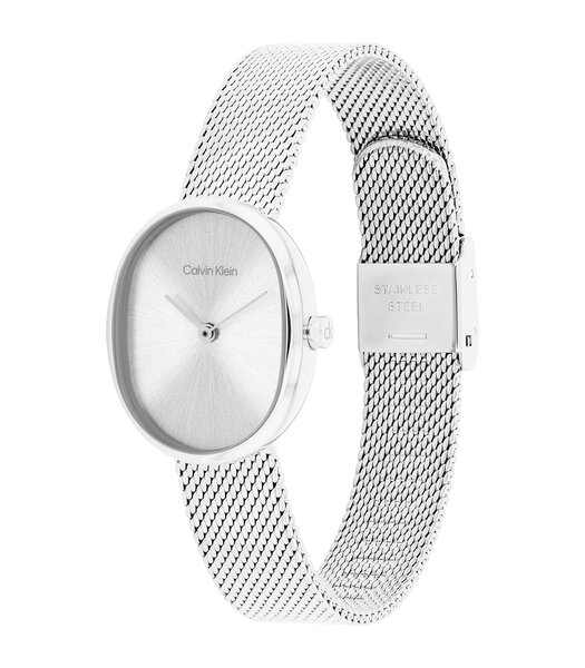 Horloge CALVIN KLEIN WATCHES EUPHORIA Dames 25100173 Analoog Behuizing MINERAAL Zilverkleurig Bracelette Roestvrij staal Staal Etanchéiteiten 3BAR