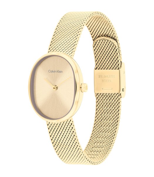 Horloge CALVIN KLEIN WATCHES EUPHORIA Dames 25100174 Analoog Behuizing MINERAAL Geelgoud Bracelette Staal Geelgoudkleurig Etanchéiteiten 3BAR