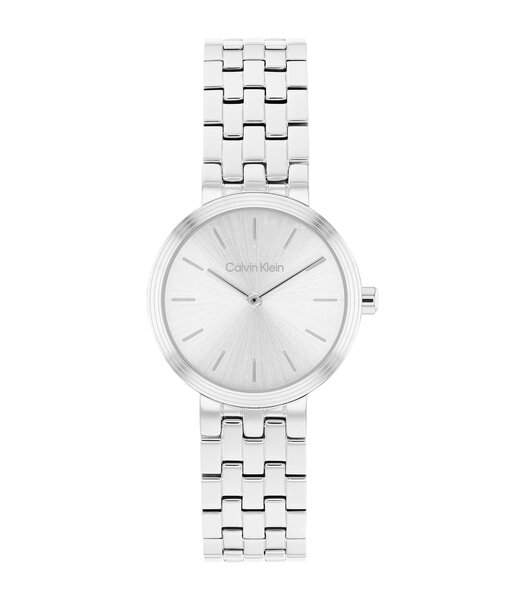 Horloge CALVIN KLEIN WATCHES FORME Dames 25100186 Analoog Behuizing MINERAAL Zilverkleurig Bracelette Roestvrij staal Staal Etanchéiteiten 3BAR