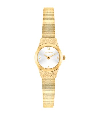 Horloge CALVIN KLEIN WATCHES CK CONTEMPORARY Dames 25100193 Analoog Behuizing MINERAAL Zilverkleurig Bracelette Staal Geelgoudkleurig Etanchéiteiten 3