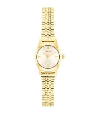 Horloge CALVIN KLEIN WATCHES CK CONTEMPORARY Dames 25100201 Analoog Behuizing MINERAAL Geelgoud Bracelette Staal Geelgoudkleurig Etanchéiteiten 3BAR