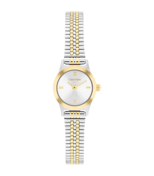 Montre CALVIN KLEIN WATCHES CK CONTEMPORARY Femme 25100207 Analogue Cadran MINERAL Argenté Bracelet Acier inoxydable Acier / or jaune Etanchéité 3BAR