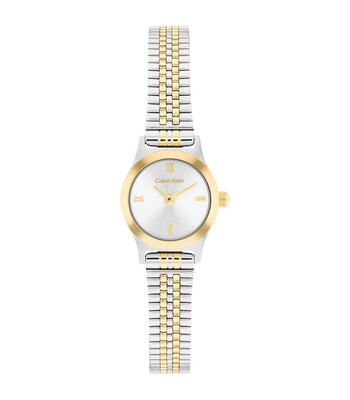 Horloge CALVIN KLEIN WATCHES CK CONTEMPORARY Dames 25100207 Analoog Behuizing MINERAAL Zilverkleurig Bracelette Roestvrij staal Staal / geelgoudkleuri