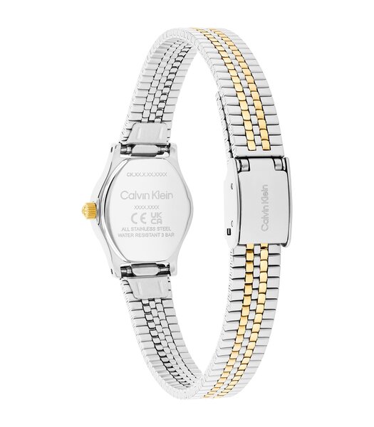 Montre CALVIN KLEIN WATCHES CK CONTEMPORARY Femme 25100207 Analogue Cadran MINERAL Argenté Bracelet Acier inoxydable Acier / or jaune Etanchéité 3BAR