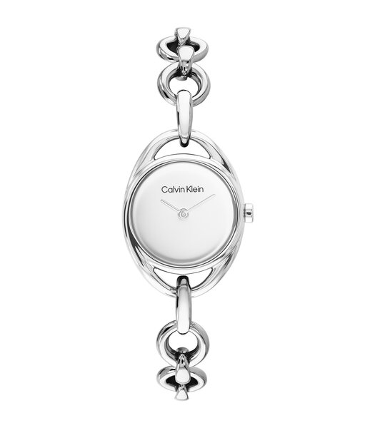 Horloge CALVIN KLEIN WATCHES CK PURE LINK Vrouw 25100210 Analoog Behuizing Mineraal Zilverkleurig Armband Roestvrij staal Staal Waterdichtheid 3 ATM