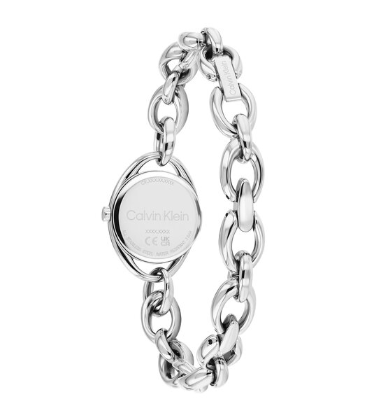 Horloge CALVIN KLEIN WATCHES CK PURE LINK Vrouw 25100210 Analoog Behuizing Mineraal Zilverkleurig Armband Roestvrij staal Staal Waterdichtheid 3 ATM