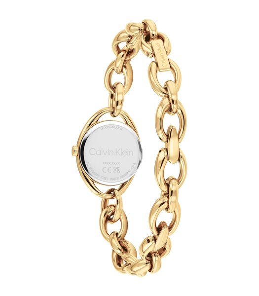 Montre CALVIN KLEIN WATCHES CK PURE LINK Femme 25100211 Analogique Cadran Minéral Doré Bracelet Acier inoxydable Acier / or jaune Etanchéité 3 ATM