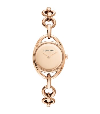 Montre CALVIN KLEIN WATCHES CK PURE LINK Femme 25100212 Analogique Cadran Minéral Or rose Bracelet Acier inoxydable Acier / or rose Etanchéité 3 ATM