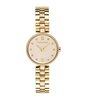 Horloge CALVIN KLEIN WATCHES GLEAM Dames 25100225 Analoog Behuizing Mineraal Goudkleurig Bracelette Roestvrij staal Staal / geelgoudkleurig Etanchéite