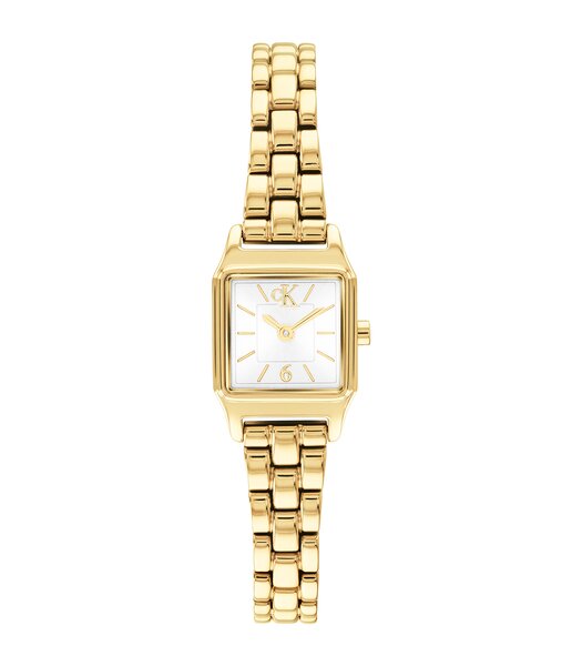Montre CALVIN KLEIN WATCHES SOFT FORM Femme 25100233 Analogique Cadran Minéral Blanc Bracelet Acier inoxydable Acier / or jaune Etanchéité 3 ATM