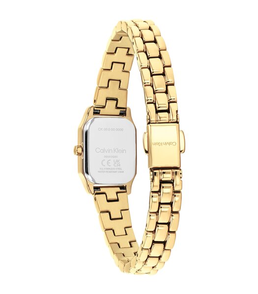 Montre CALVIN KLEIN WATCHES SOFT FORM Femme 25100233 Analogique Cadran Minéral Blanc Bracelet Acier inoxydable Acier / or jaune Etanchéité 3 ATM