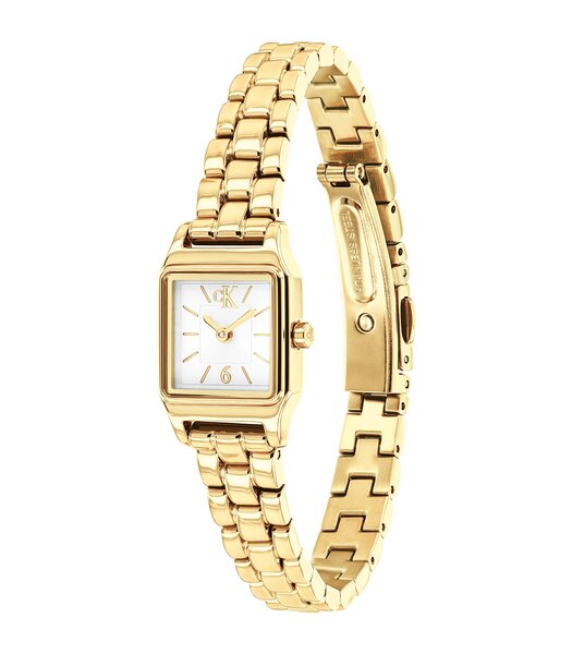 Montre CALVIN KLEIN WATCHES SOFT FORM Femme 25100233 Analogique Cadran Minéral Blanc Bracelet Acier inoxydable Acier / or jaune Etanchéité 3 ATM
