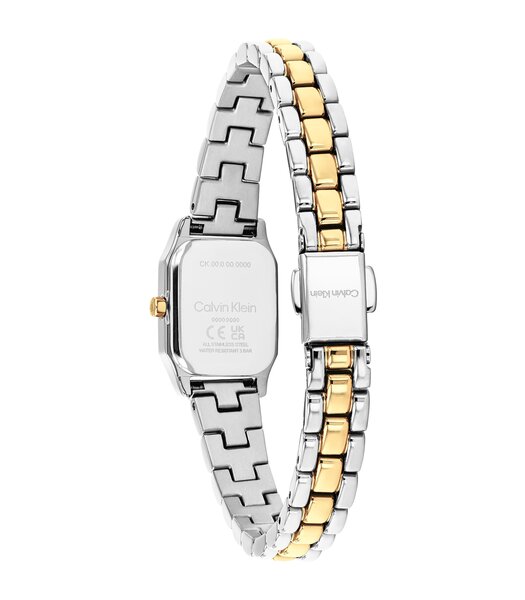 Montre CALVIN KLEIN WATCHES SOFT FORM Femme 25100234 Analogique Cadran Minéral Doré Bracelet Acier inoxydable Acier Etanchéité 3 ATM