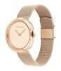 Montre CALVIN KLEIN WATCHES TWISTED BEZEL Femme 25200013 Analogique Cadran Minéral Or chair Bracelet Milanais Or chair Clip / clasp Etanchéité 3 ATM