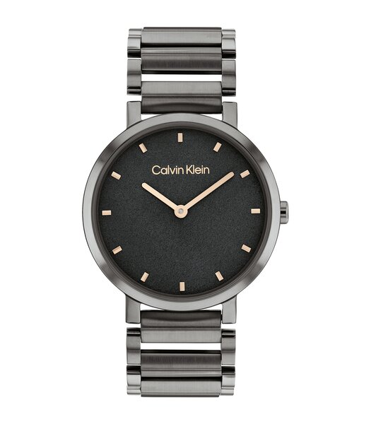 Montre CALVIN KLEIN WATCHES OPEN LINK Femme 25200088 Analogue Cadran MINERAL Gris Bracelet Acier Gris Boucle déployante Etanchéité 3BAR