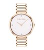 Montre CALVIN KLEIN WATCHES MINIMALISTIC T BAR Femme 25200135 Analogique Cadran Minéral Gris Bracelet Acier inoxydable Or rose Boucle déployante Etanc