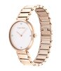 Montre CALVIN KLEIN WATCHES MINIMALISTIC T BAR Femme 25200135 Analogique Cadran Minéral Gris Bracelet Acier inoxydable Or rose Boucle déployante Etanc
