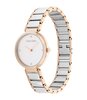 Montre CALVIN KLEIN WATCHES MINIMALISTIC T BAR Femme 25200139 Analogique Cadran Minéral Blanc Bracelet Acier inoxydable Acier / carnation gold Boucle