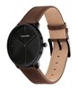 Horloge CALVIN KLEIN WATCHES EXPRESSION Heren 25200155 Analoog Behuizing MINERAAL Zwart Bracelette Leer Bruin Boucle ardillon Etanchéiteiten 3BAR