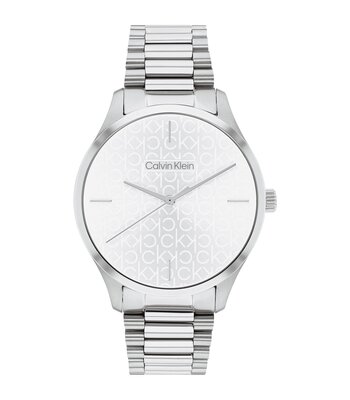 Horloge CALVIN KLEIN WATCHES CK ICONIC Dames 25200168 Analoog Behuizing MINERAAL Zilverkleurig Bracelette Roestvrij staal Staal Boucle déployante Etan