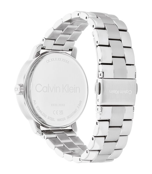 Montre CALVIN KLEIN WATCHES TIMELESS Femme 25200176 Analogique Cadran Minéral Rose Bracelet Acier inoxydable Argenté Boucle déployante Etanchéité 3 AT