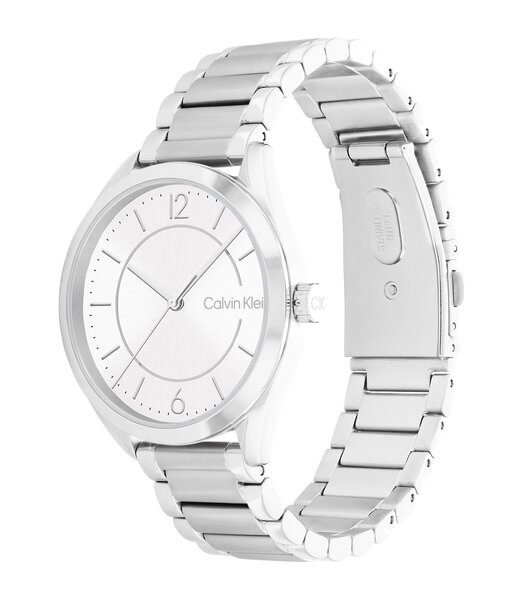 Montre CALVIN KLEIN WATCHES ENTICE Femme 25200190 Analogue Cadran MINERAL Argenté Bracelet Acier inoxydable Acier Boucle déployante Etanchéité 3BAR