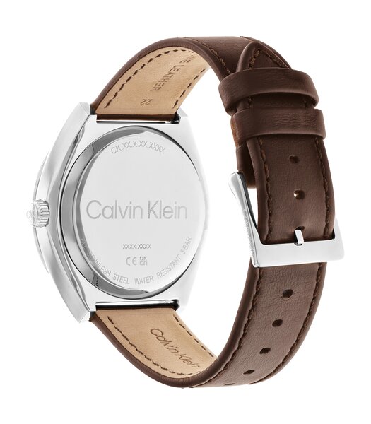 Montre CALVIN KLEIN WATCHES ARCHITECTURAL Homme 25200200 Analogique Cadran Minéral Bleu Bracelet Acier inoxydable Brun Boucle déployante Etanchéité 3