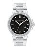 Horloge CALVIN KLEIN WATCHES MARINE Heren 25200203 Analoog Behuizing Mineraal Zwart Armband Roestvrij staal Zilverkleurig Uitklapbare lus Waterdichthe