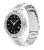 Horloge CALVIN KLEIN WATCHES MARINE Heren 25200203 Analoog Behuizing Mineraal Zwart Armband Roestvrij staal Zilverkleurig Uitklapbare lus Waterdichthe