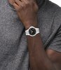 Horloge CALVIN KLEIN WATCHES MARINE Heren 25200203 Analoog Behuizing Mineraal Zwart Armband Roestvrij staal Zilverkleurig Uitklapbare lus Waterdichthe