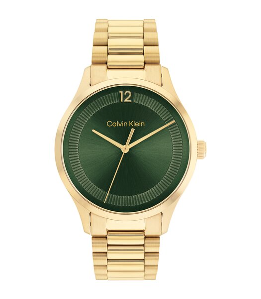 Montre CALVIN KLEIN WATCHES CK ICONIC Femme 25200229 Analogique Cadran Minéral Doré Bracelet Acier inoxydable Doré Boucle déployante Etanchéité 3 ATM