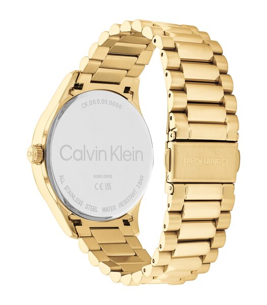 Montre CALVIN KLEIN WATCHES CK ICONIC Femme 25200229 Analogique Cadran Minéral Doré Bracelet Acier inoxydable Doré Boucle déployante Etanchéité 3 ATM