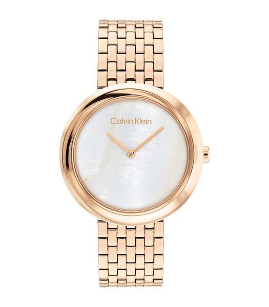 Montre CALVIN KLEIN WATCHES TWISTED BEZEL Femme 25200322 Analogique Cadran Minéral Doré Bracelet Acier inoxydable Doré Boucle déployante Etanchéité 3
