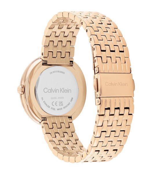 Montre CALVIN KLEIN WATCHES TWISTED BEZEL Femme 25200322 Analogique Cadran Minéral Doré Bracelet Acier inoxydable Doré Boucle déployante Etanchéité 3