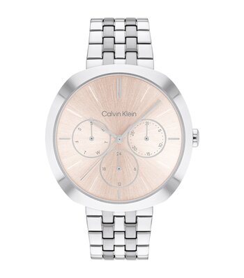 Horloge CALVIN KLEIN WATCHES CK SHAPE Dames 25200335 Analoog Behuizing MINERAAL Roze Bracelette Roestvrij staal Staal Boucle déployante Etanchéiteiten