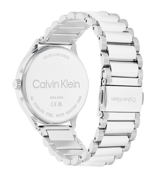 Horloge CALVIN KLEIN WATCHES CK DRESS Dames 25200373 Analoog Behuizing MINERAAL Wit Bracelette Roestvrij staal Staal Boucle déployante Etanchéiteiten