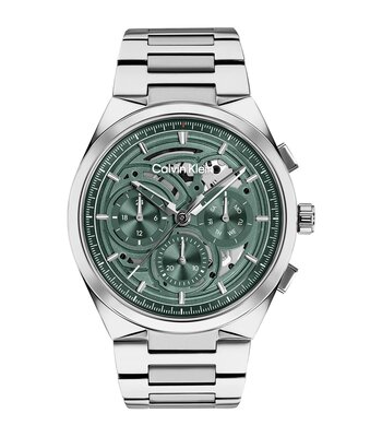 Montre CALVIN KLEIN WATCHES DISTINGUISH Homme 25200572 Analogique Cadran Minéral Vert Bracelet Acier inoxydable Acier Etanchéité 3 ATM