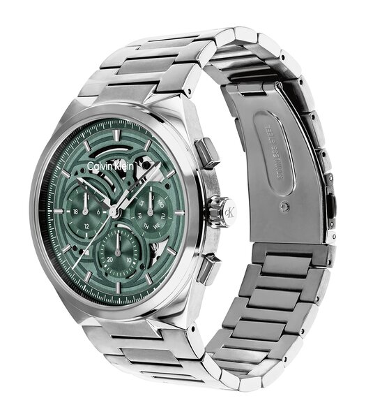 Montre CALVIN KLEIN WATCHES DISTINGUISH Homme 25200572 Analogique Cadran Minéral Vert Bracelet Acier inoxydable Acier Etanchéité 3 ATM