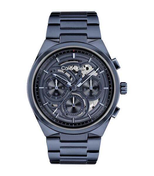 Montre CALVIN KLEIN WATCHES DISTINGUISH Homme 25200574 Analogique Cadran Minéral Bleu Bracelet Acier inoxydable Bleu Etanchéité 3 ATM