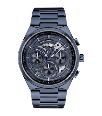 Montre CALVIN KLEIN WATCHES DISTINGUISH Homme 25200574 Analogique Cadran Minéral Bleu Bracelet Acier inoxydable Bleu Etanchéité 3 ATM