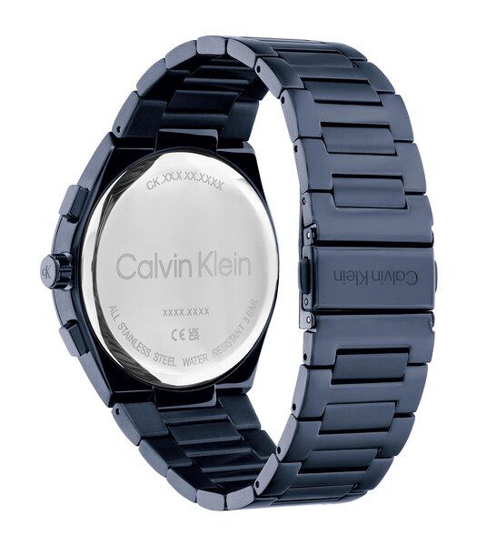 Montre CALVIN KLEIN WATCHES DISTINGUISH Homme 25200574 Analogique Cadran Minéral Bleu Bracelet Acier inoxydable Bleu Etanchéité 3 ATM