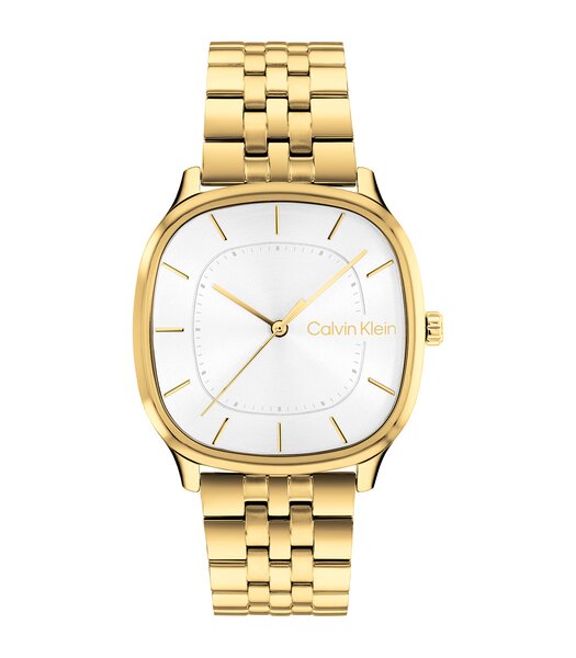 Montre CALVIN KLEIN WATCHES CK SHAPE Homme 25200582 Analogique Cadran Minéral Blanc Bracelet Acier inoxydable Acier / or jaune Etanchéité 3 ATM