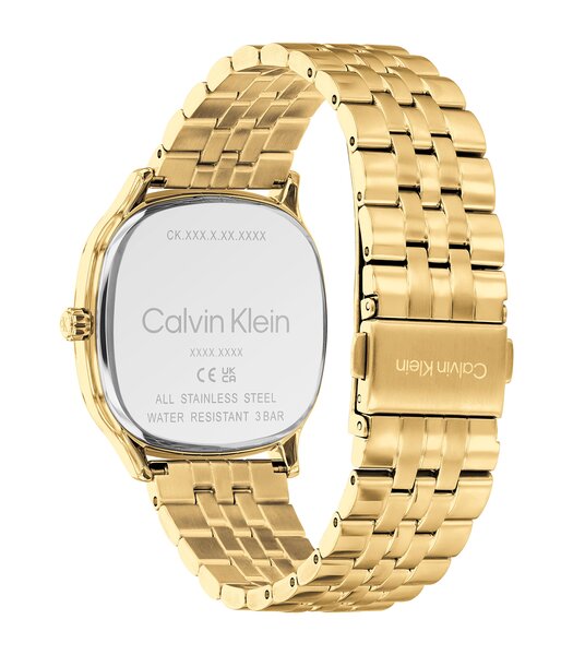 Montre CALVIN KLEIN WATCHES CK SHAPE Homme 25200582 Analogique Cadran Minéral Blanc Bracelet Acier inoxydable Acier / or jaune Etanchéité 3 ATM