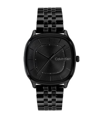 Montre CALVIN KLEIN WATCHES CK SHAPE Homme 25200583 Analogique Cadran Minéral Noir Bracelet Acier inoxydable Noir Etanchéité 3 ATM