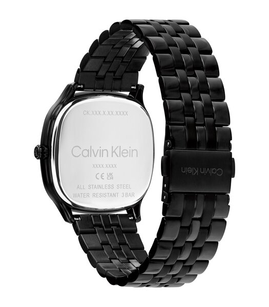 Montre CALVIN KLEIN WATCHES CK SHAPE Homme 25200583 Analogique Cadran Minéral Noir Bracelet Acier inoxydable Noir Etanchéité 3 ATM