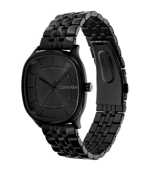 Montre CALVIN KLEIN WATCHES CK SHAPE Homme 25200583 Analogique Cadran Minéral Noir Bracelet Acier inoxydable Noir Etanchéité 3 ATM